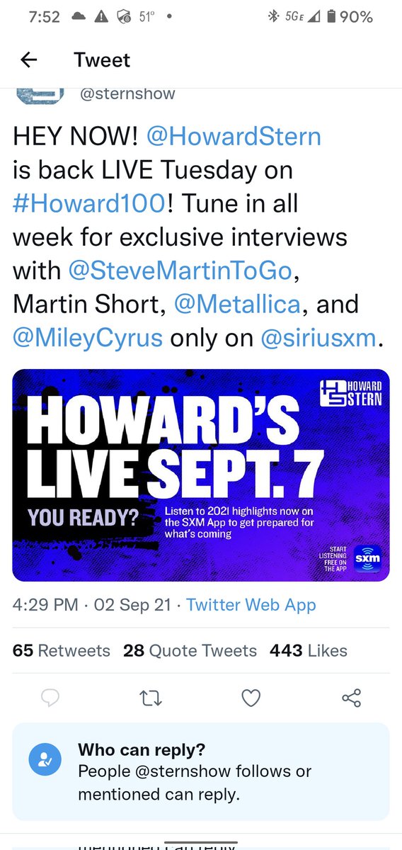 jakbin2's tweet photo. @HowardStern so only people the show follows can make a comment? Effing spineless! What's the matter, can't take the criticism over your summer (long) vacation? https://t.co/F9FUYyE0lL