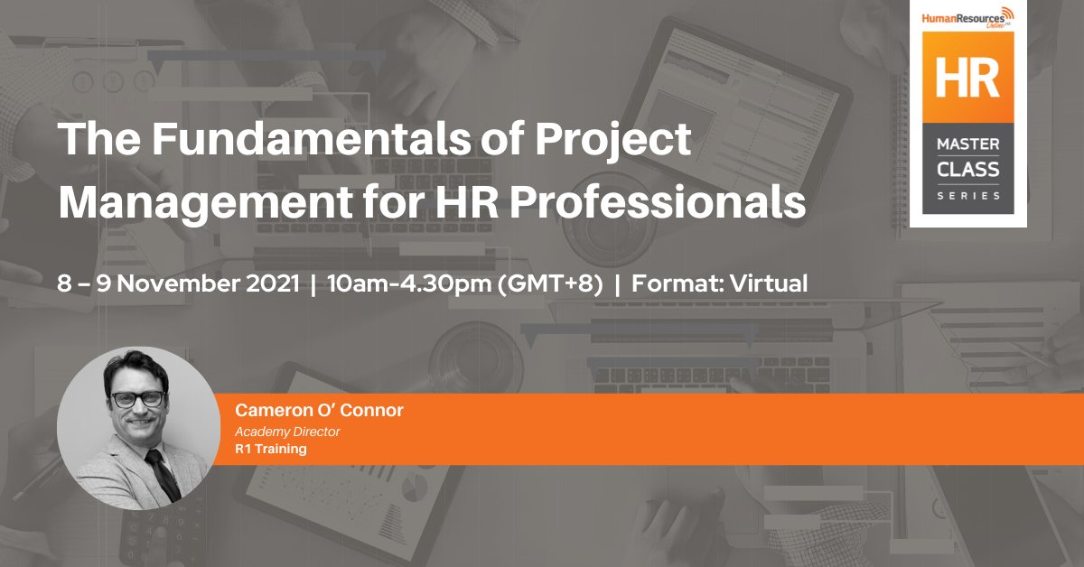 Mag_HR's tweet image. Complete critical activities faster and more effectively with“The Fundamentals of Project Management for HR Professionals” #HRmasterclass. 

Trainer Cameron O’Connor from R1 Training is a qualified PMP practitioner from the Project Management Institute: bit.ly/3hzv0Vs