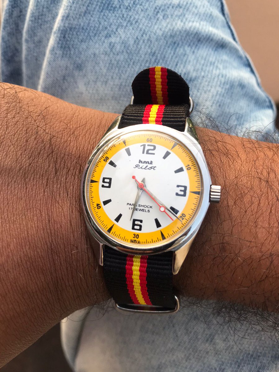 MooiStraps's tweet photo. NATO Strap Black - Red - Yellow 
Picture by: Mr. Gowtam Raghavan

#mooistraps #mooindia #natostrap #natostraps #hmtwatches #hmtpilot https://t.co/ycuqiW4Jb4