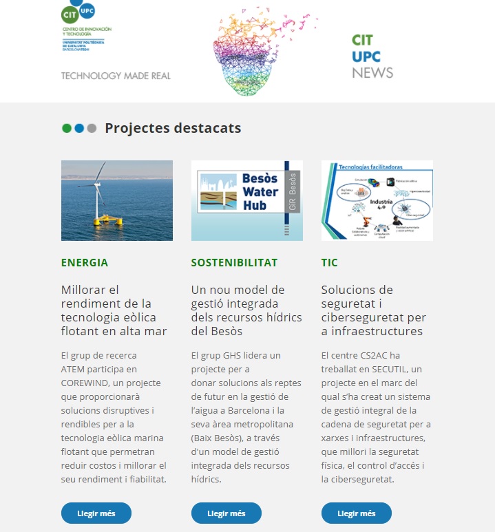 CIT_UPC's tweet photo. 💡 Descobreix els projectes desenvolupats pels grups i centres de recerca de @la_UPC subscrivint-te a la newsletter mensual de #CIT_UPC 📩
👉 https://t.co/8d4DRu6Ihk
#TechnologiaUPC https://t.co/utrL5tFlNP