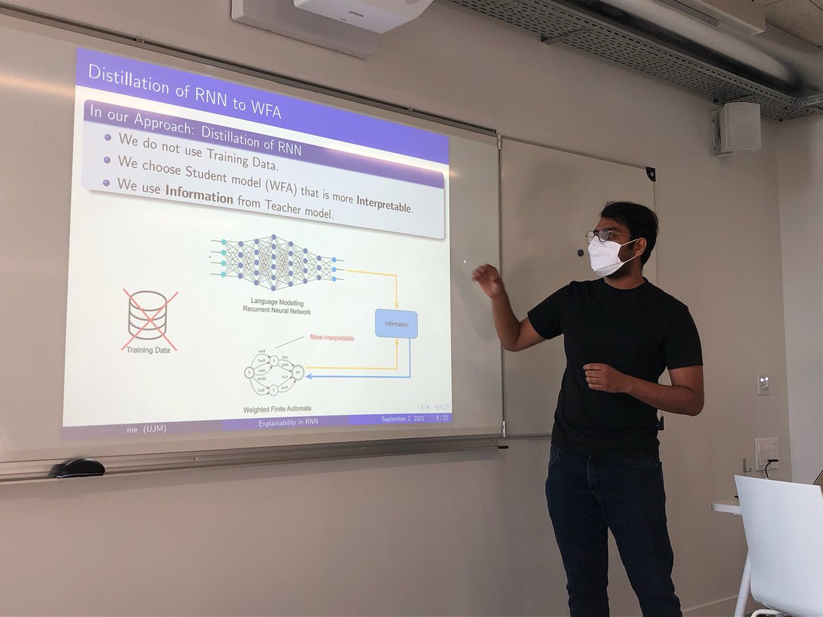 DegreeMldm's tweet image. Thanks to Sri, Thibaud and Richard for presenting the work they did during their internships to students. It was the opportunity for them to discover what they will be able to do in feu months from now. #MLDM #machinelearning #datamining @Univ_St_Etienne