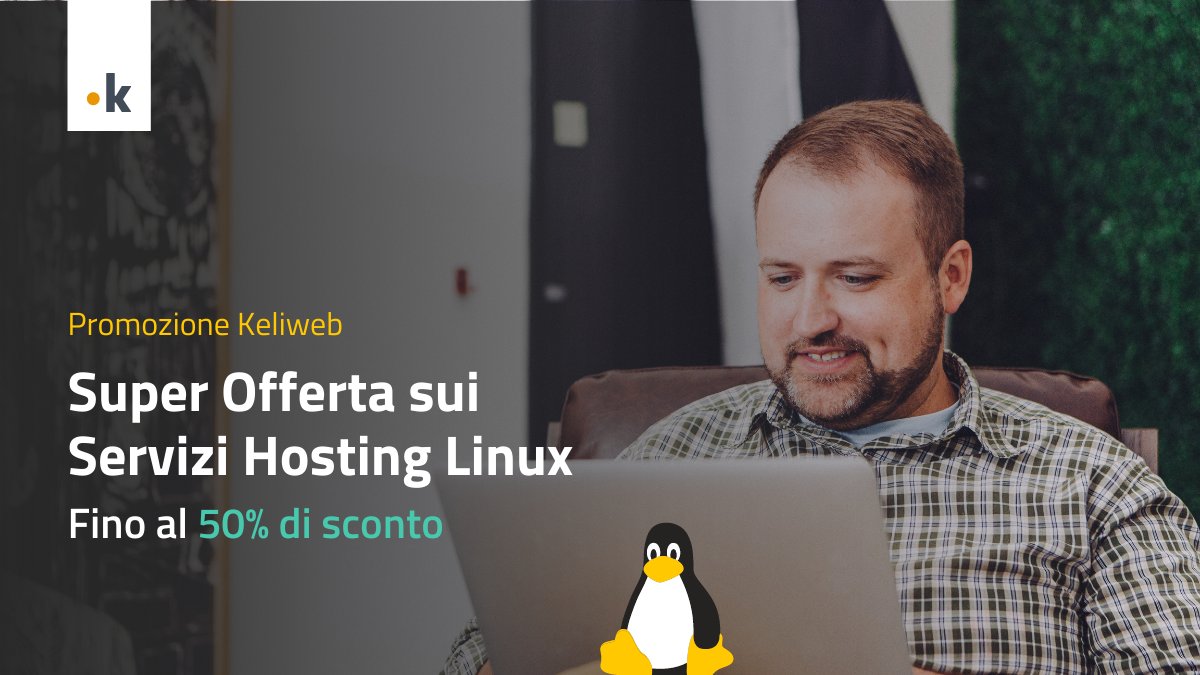 KeliwebIT's tweet image. 💥 Offerta su tutti i piani #HostingLinux

Fino al 50% su tutti i nostri servizi di #HostingCondiviso, dai piani economici a quelli pensati per le imprese 👉 bit.ly/3gNGzsl