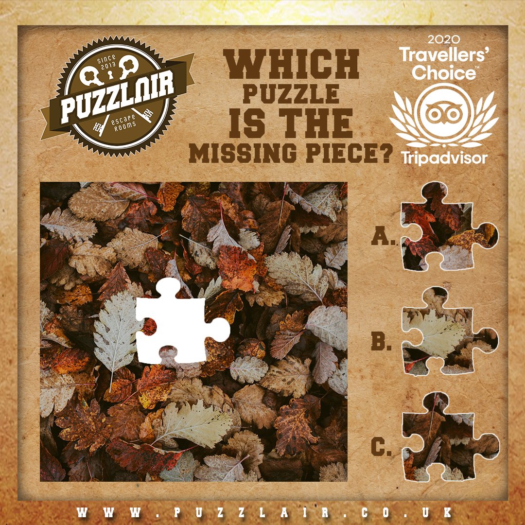 Yaaay autumn is here 🍂🥰 Which puzzle is the missing piece? 🧩

Book your game now at puzzlair.co.uk/escape-room-br…

#fallseason #riddle #escaperoom #escaperoomgame #escapegameroom #exitgames #puzzlair #escaperooms #roomescape #escapegame #escapegames #visitbristol