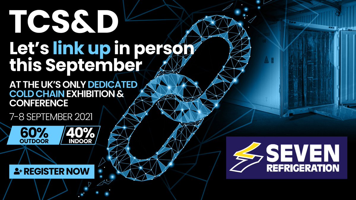 TCSDEvents's tweet image. TCS&amp;amp;D 2021 - 7-8 September 2021
Cold Chain Profile: Seven Refrigeration
Twitter: @7refrigeration
Event Website: bit.ly/3xgoA3N
#ColdChain #Event #Awards #Refrigeration #Frozen #Ambient #Chilled #FrozenFood #Pharma #Logistics #SupplyChain