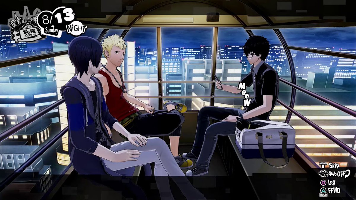 It's just three (3) dudes being dudes...on a ferris wheel....totally not on a date —
[#Persona5 #P5 #P5S #Persona5Strikers #YusukeKitagawa #akirakurusu #renamamiya #ryujisakamoto]