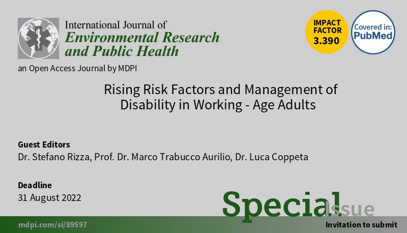 _mta80's tweet photo. ⁦@IJERPH_MDPI⁩ #SpecialIssue #disability #work #occupationalhealth https://t.co/PCd4Pldxvx