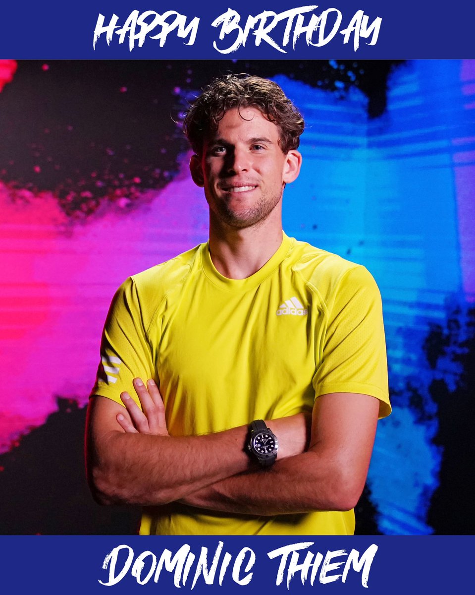 Graphic celebrating Dominic Thiem’s birthday.