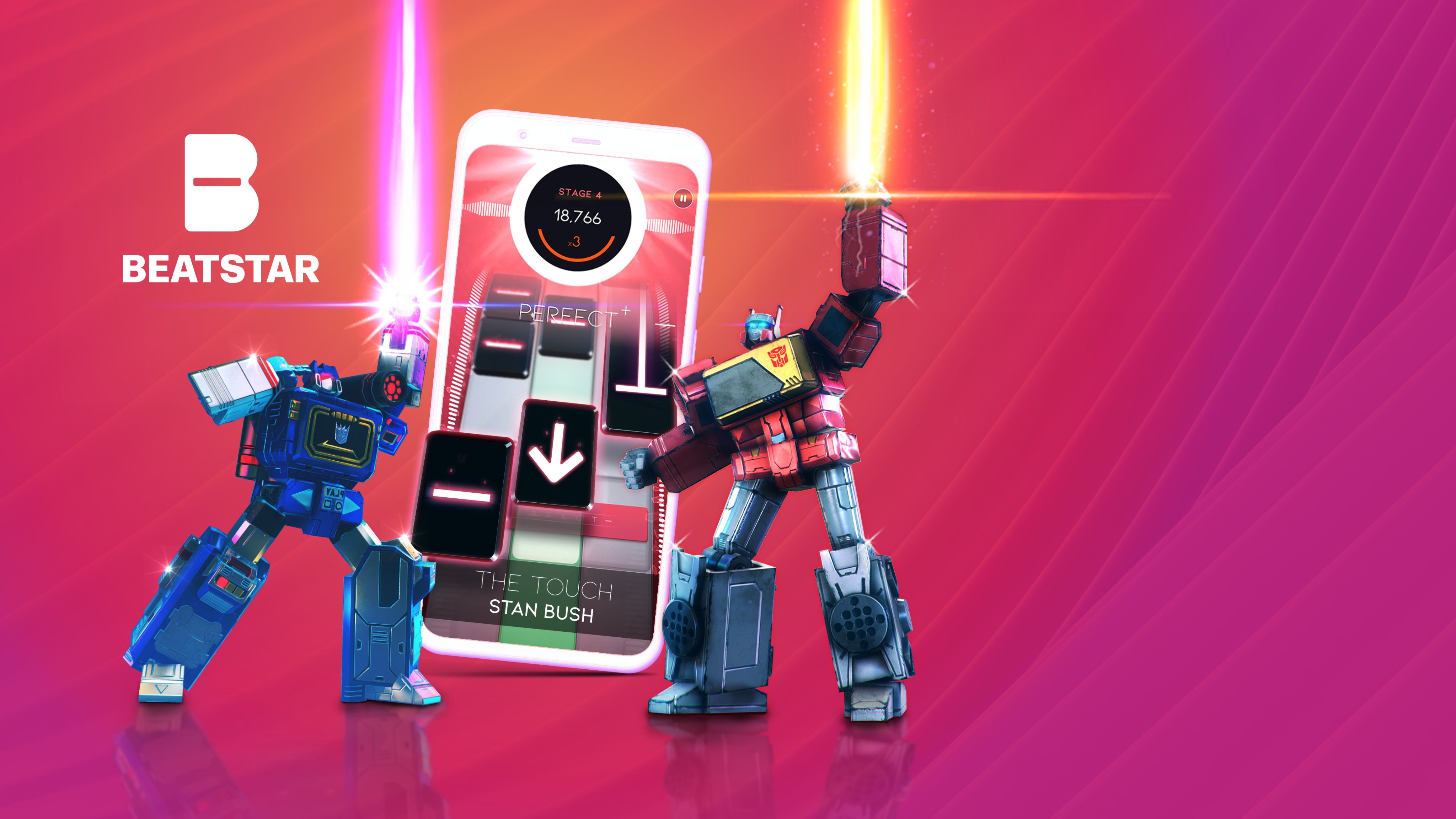 Beatstar 公式 タッチで広がる音楽の楽しさ 期間限定 アプリをダウンロードして The Touch Stan Bushの曲を無料でゲット ダウンロード後 少し遊んでニュースを確認 トランスフォーマー アースウォーズはトランスフォーマーのロボットが大集結