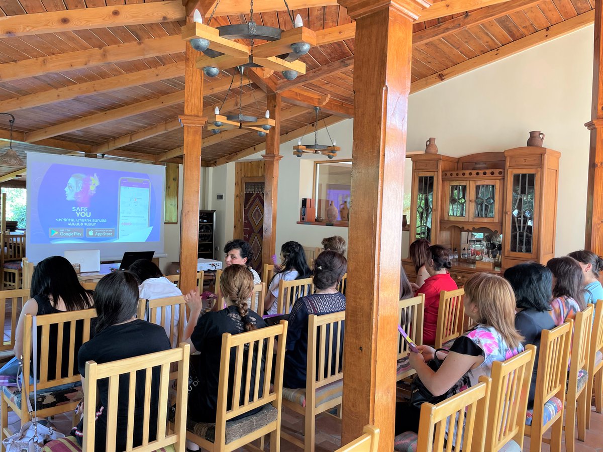 SafeYOUapp1's tweet photo. The @SafeYOUapp1 team wanted to share some pictures that captured the atmosphere of our successful open Information Event held on August 27 in #Goris! 

Thanks to @NicoSchermers for showing joining us and showing your support to our mission across Armenia! 🇦🇲🇳🇱 https://t.co/Fyce37uqkp