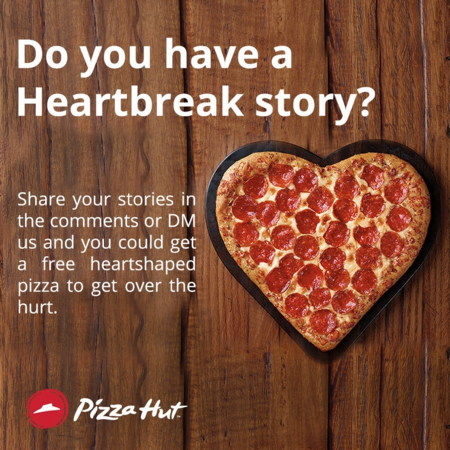 What better way to treat a heartbreak than Pizza? 🍕 🙂