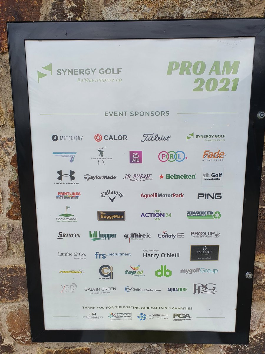 All happening @stmargaretsgc for our annual @PGA_Ireland @SynergyGolfIre ProAm. Place is looking fantastic! Thanks to all those who have supported the event. Staff have been awesome as always. #teamwork #proam #alwaysimproving #synergygolf