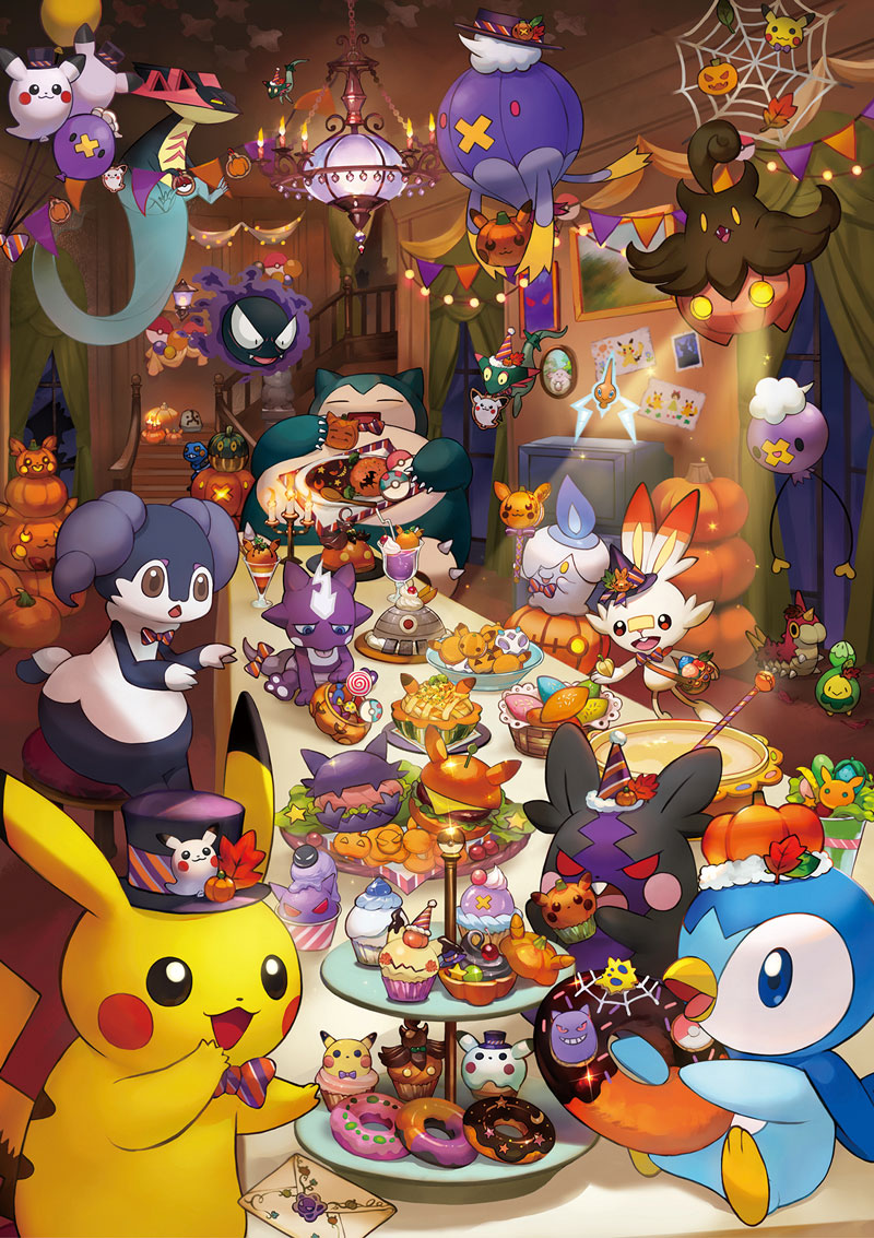 Pokekalos's tweet photo. #PokémonGoodies : artwork promotionnel de Halloween 2021 pour le Pokémon Center https://t.co/dmesxSXcbQ