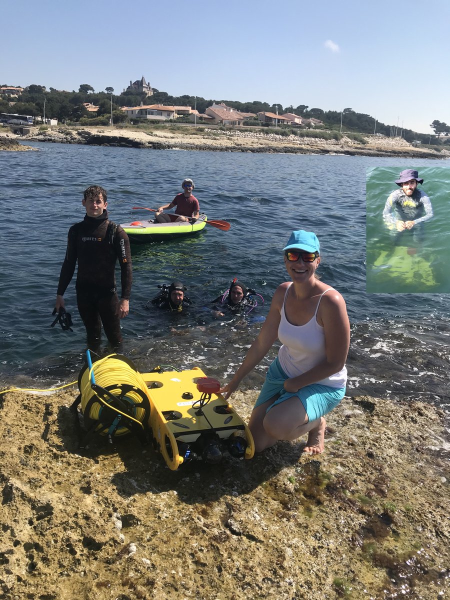 bubot_project's tweet photo. @bubot_project @IsiteMUSE 
Experimental validation of our #UnderwaterRobot #AUV #ROV.
Experimental validation with our multidisciplinary team: marine biologists, computer scientists, vision experts and roboticists.
We test transect protocols for marine #biodiversity observation. https://t.co/IXNYGNL8Ex