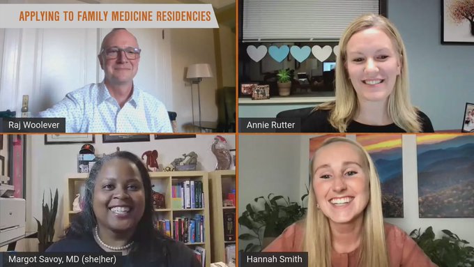 Recently, <a href="/aafp/">AAFP</a> hosted a livestream event with panelists who experienced the 2020-21 virtual match from the student, faculty advisor and program director perspectives. Our very own Hannah Smith, M.D., was a panelist! Watch here: youtube.com/watch?v=2WDbkt…