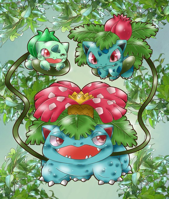 草ポケモンのtwitterイラスト検索結果