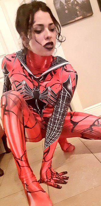 Version one (McGwenom, Rose)  Working on my Version two "upgrade" With gear, weaponry and tactical additions<a href="/tag/spiderman"class="tags"><span>#spiderman</span></a><a href="/tag/cosplay"class="tags"><span>#cosplay</span></a><a href="/tag/cosplayslut"class="tags"><span>#cosplayslut</span></a><a href="/tag/proplabs"class="tags"><span>#proplabs</span></a>