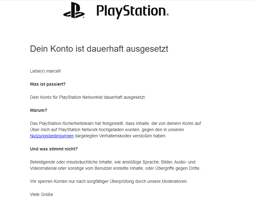 GetOnMyLvL on Twitter "Perfekt mein PSN Account ist jetzt Permanent gebannt Digga das kannst du