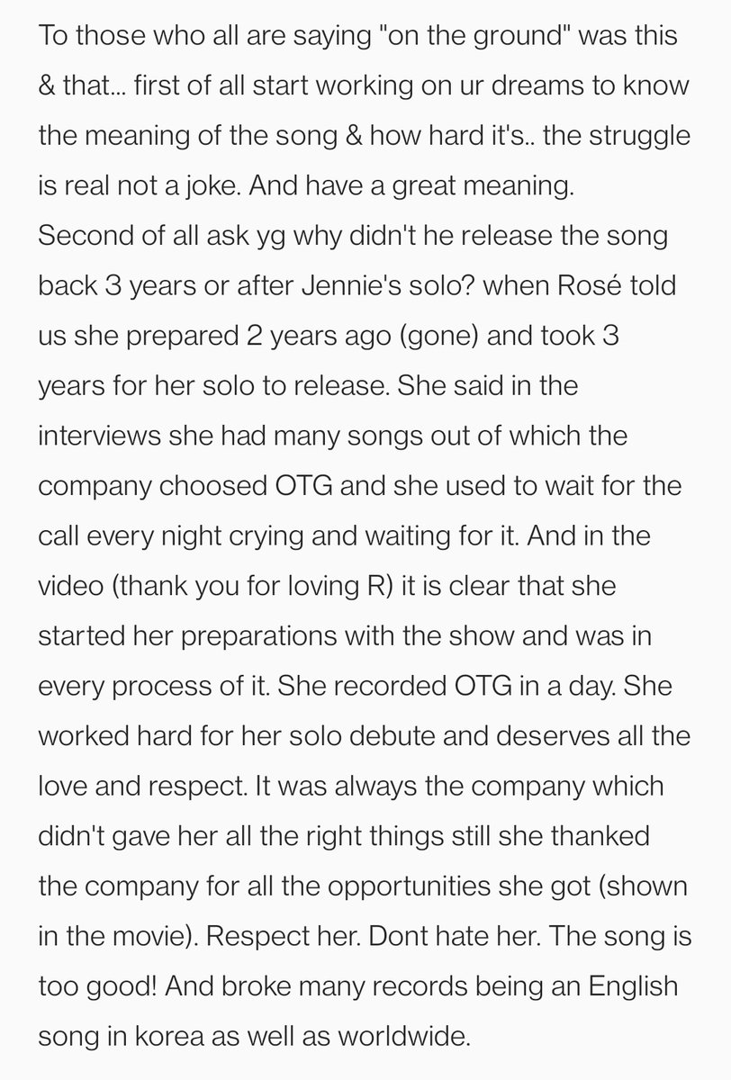 You deserve all the love Rosé. #RespectRosé #Rosé #BLACKPINK