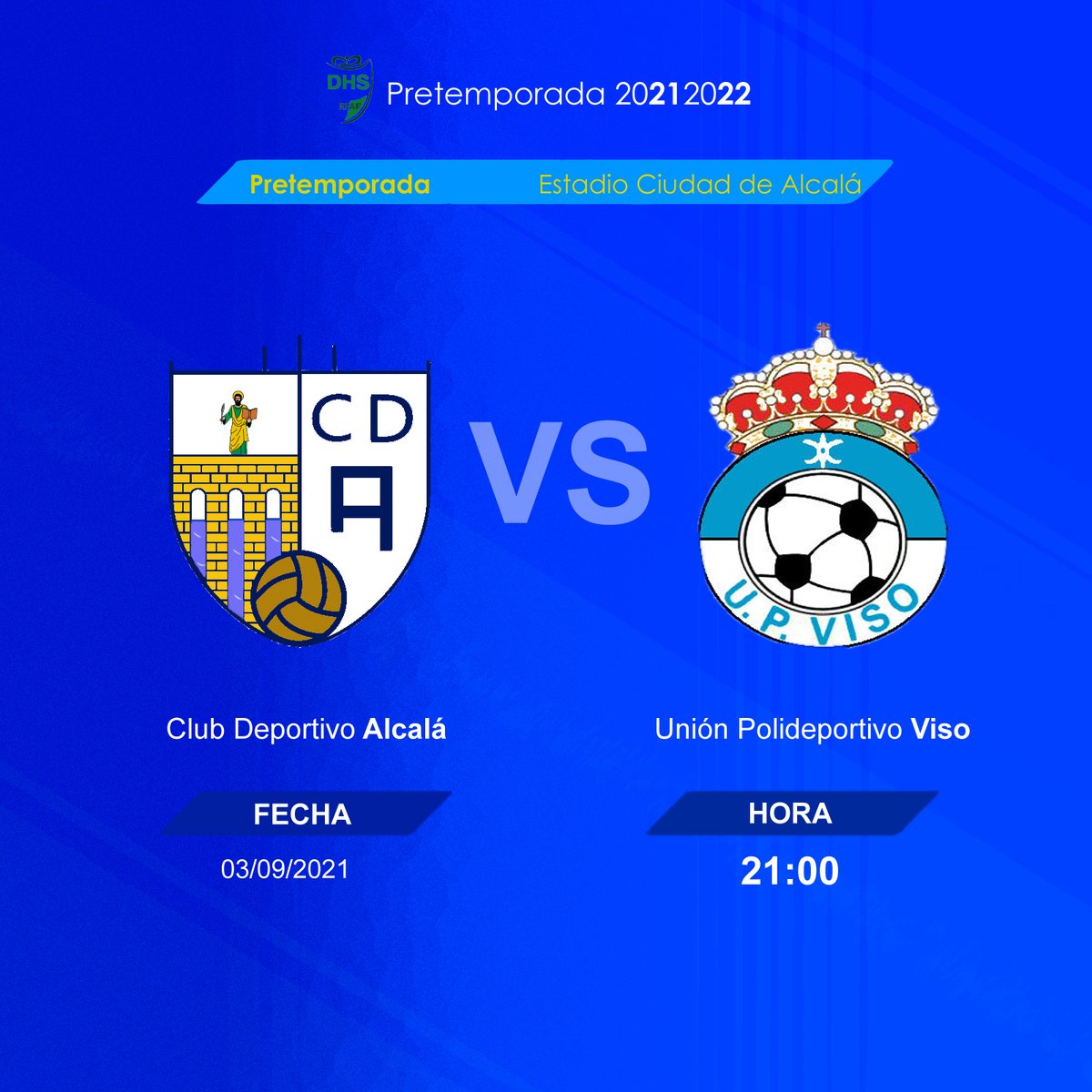 ¡Buenos y alcalareños días!💙🤍

Hoy jugamos un nuevo partido amistoso ante un rival de nuestra Liga , el <a href="/up_viso/">UP Viso</a> 🙌🆙🏟️

🆚<a href="/upviso/">U.P. Viso</a>
🏟 Estadio Ciudad de Alcalá
🕖 21:00 Hrs

#AmemosLoNuestro🇭🇳  #AlgoEstáCambiando