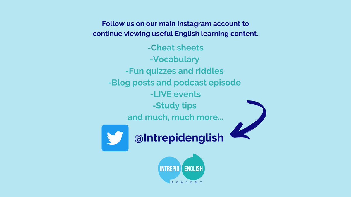 Intrepid English Turkey (@ieaturkey) on Twitter photo Intrepid English hesabında paylaşımlarımız ve sürprizlerimiz sürecek. Eğer hala takip etmeyenleriniz varsa <a href="/Intrepidenglish/">Intrepid English</a> hesabına bekliyoruz! 😉
buff.ly/2NiRVXv #intrepidenglish #intrepidenglishturkey #english #onlineenglish #onlineenglishlessons #onlineenglishclasses Intrepid English hesabında paylaşımlarımız ve sürprizlerimiz sürecek. Eğer hala takip etmeyenleriniz varsa <a href="/Intrepidenglish/">Intrepid English</a> hesabına bekliyoruz! 😉
buff.ly/2NiRVXv #intrepidenglish #intrepidenglishturkey #english #onlineenglish #onlineenglishlessons #onlineenglishclasses