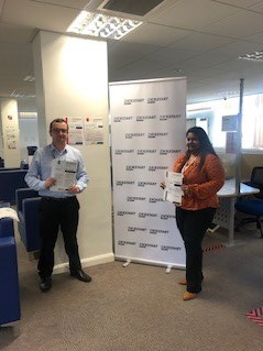 Dan and Cindy getting ready to promote and support our employers and customers with vacancies for educational settings in #OldhamJCP at The Back to School Roadshow #kickstart 👏