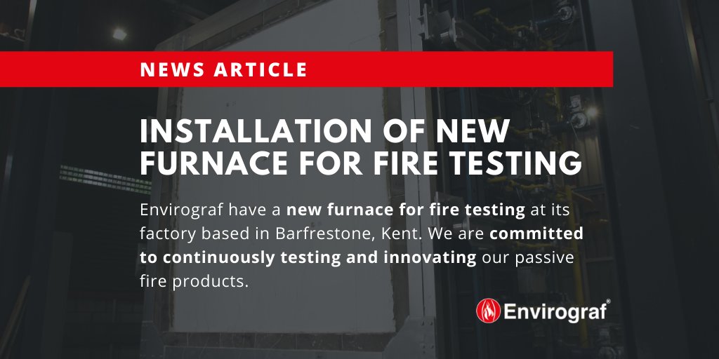 Our new furnace for #firetesting has been successfully installed! We are actively conducting #firetests on a larger scale to test the #fireresistance of our products. The furnace provides indicative fire test results. To enquire about fire testing, please call 📞01304 842 555.