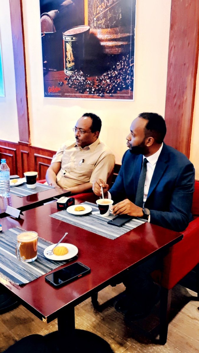 DeputyLiban's tweet photo. #Republofsomaliland the Peace and friendship in action with H.E the state Minister of foreign affairs of FDRE Amb #RedwanHussein @cofebarbera, Hargeisa City. https://t.co/2FJueF9IZV