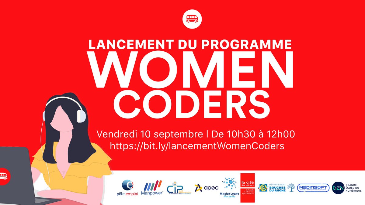 [Save the date 📆]
À l'occasion du lancement du programme #WomenCoders par <a href="/LeWagonMrs/">Le Wagon Marseille</a>, <a href="/Samia_Ghozlane/">Samia Ghozlane</a> interviendra sur le thème "Comment sourcer les femmes éloignées de l'#emploi et de la #formation ?"
💻 Rdv le 10/09 à 10h30 en live sur Facebook !
👉 grandeecolenumerique.fr/actualites/la-…