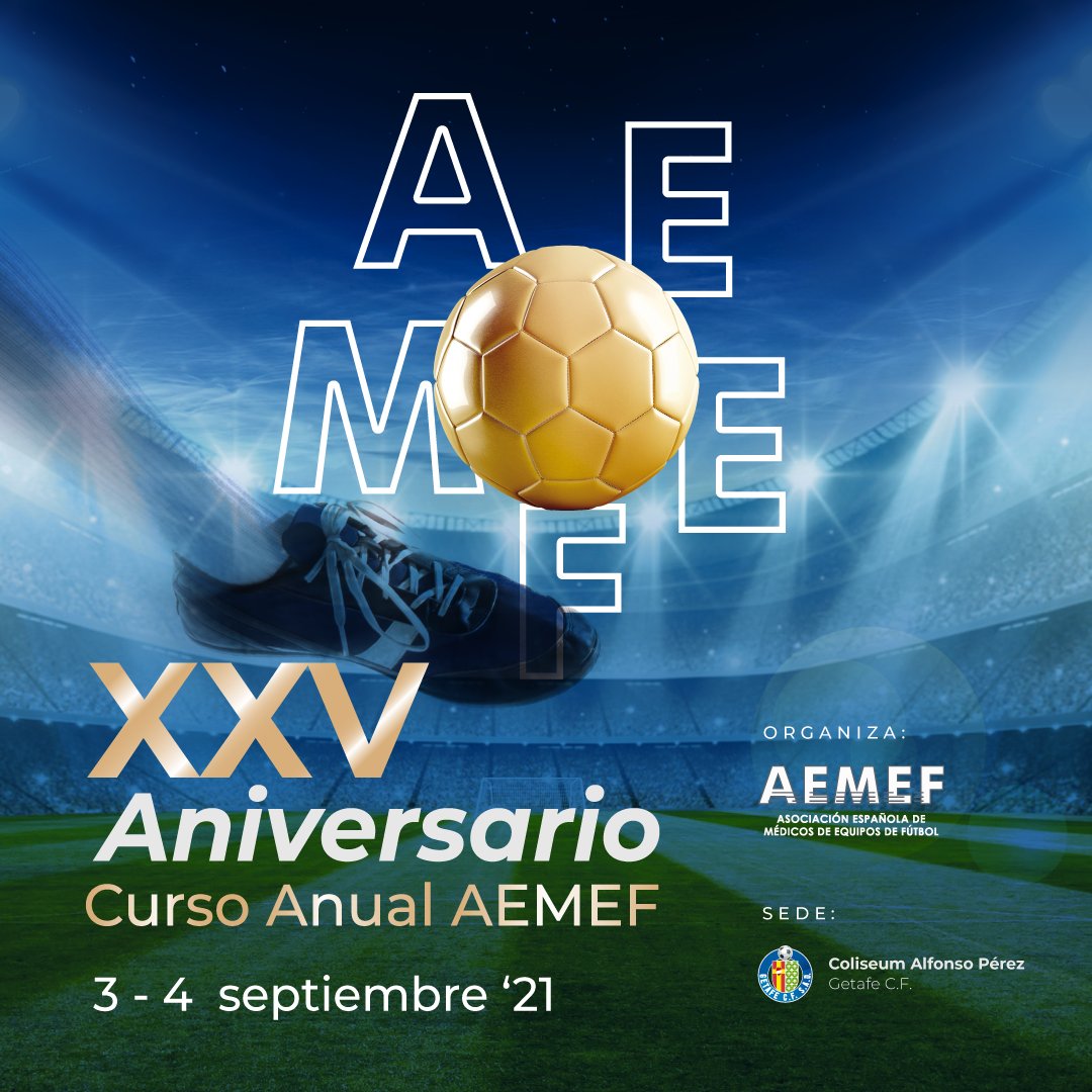 somosbsj's tweet photo. 🔵 ¡Ya ha comenzado el XXV Curso AEMEF! 🔵
De la mano de la Asociación Española de Médicos de Equipos de Fútbol, @AEMEF_ , hoy y mañana celebramos en Getafe la XXV edición del Curso Anual AEMEF.
¡Empezando septiembre a tope!💪🏼
#AEMEF #Fútbol #médicosdefútbol #eventos #Getafe https://t.co/QoZxr0ssTp