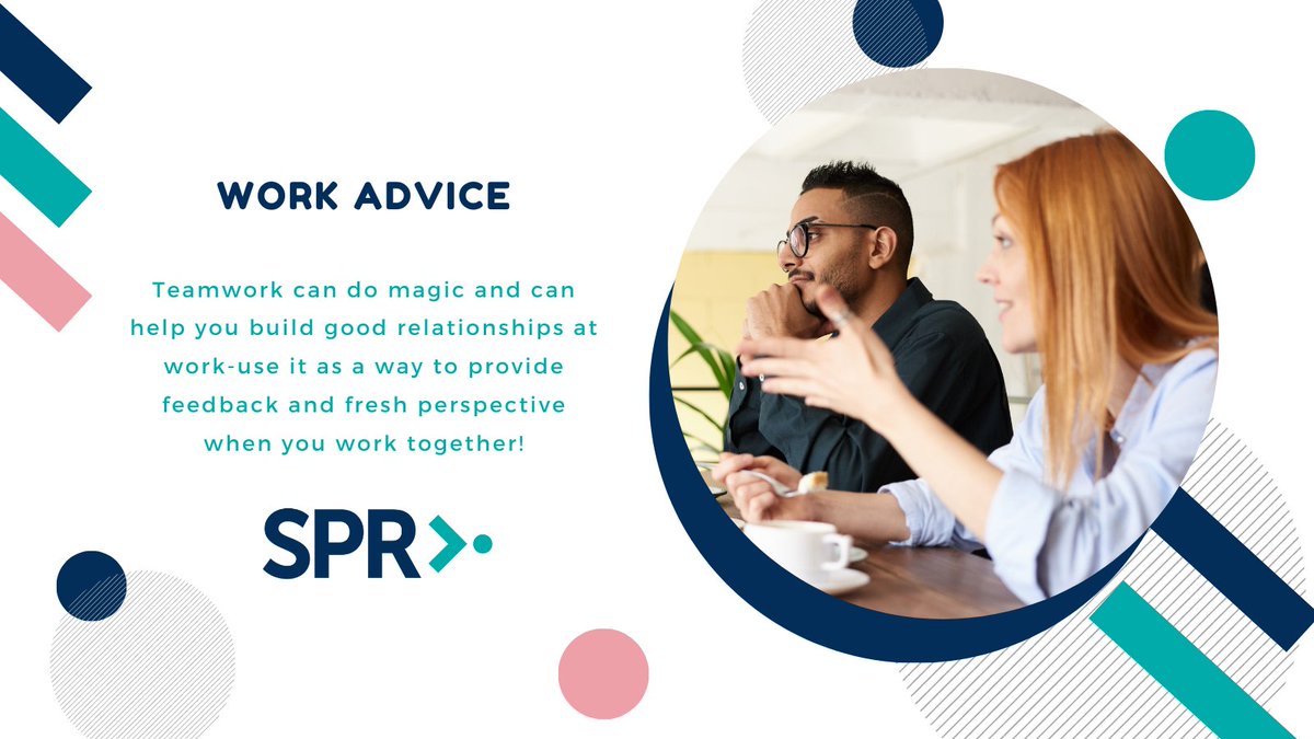 Working in a team can be a challenging but insightful journey! It's a great opportunity to share insights and different perspectives on a topic! 

Take this as a chance to contribute and learn!

#WorkAdvice #WeAreSPR