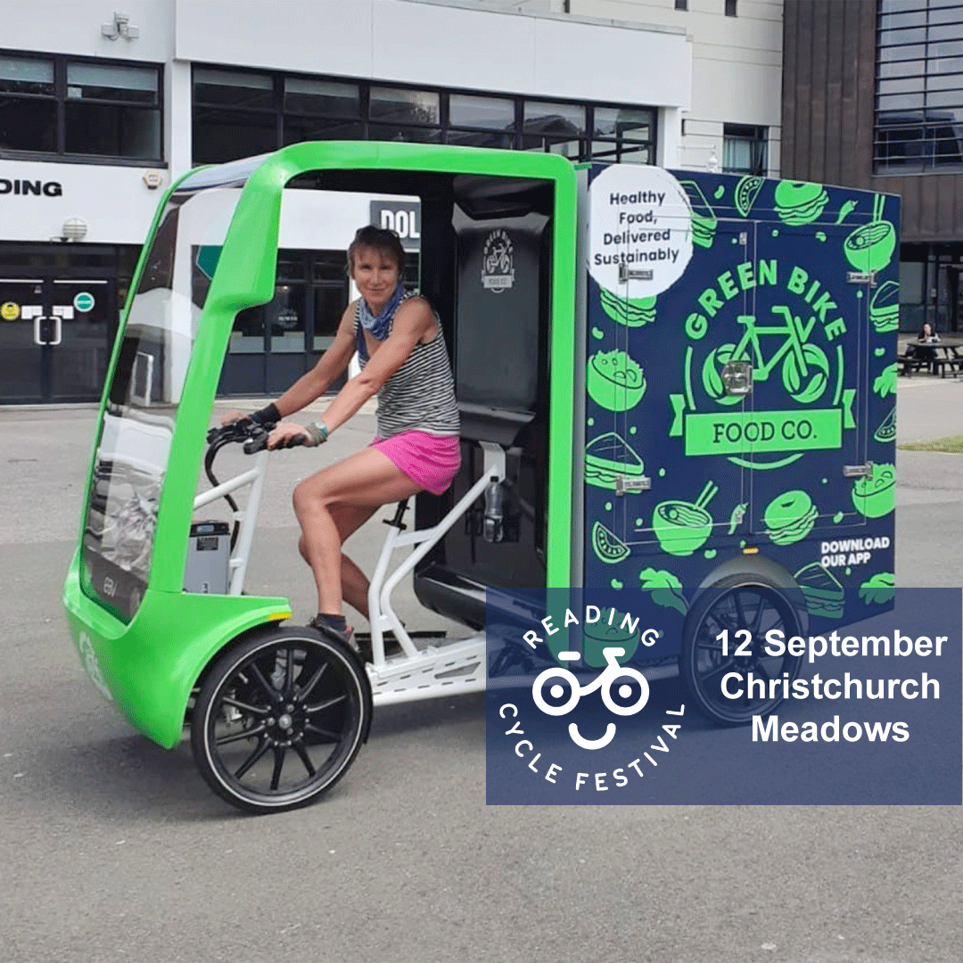 rgcyclefest's tweet photo. Is it a bike, is it a van? Reading’s eco-friendly Green Bike Food Company plans to become carbon neutral sooner than most. Ask them how at Reading Cycle Festival on Sunday 12 Sept. https://t.co/9BaC2JajwF  #readingboroughcouncil
#caversham #rdg #rdguk #getrdg #lovingrdg https://t.co/Snm0rZkQAr