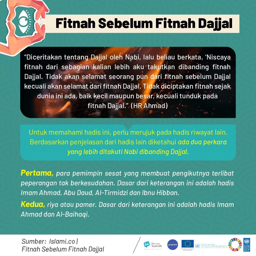 BincangSyariah's tweet photo. Jelas sudah yang dimaksud fitnah sebelum fitnah Dajjal adalah para pemimpin yang menyeret pengikutnya dalam peperangan atau perasaan riya ketika seseorang menjalankan sedang menjalankan perintah Allah. https://t.co/ctWE7ZKuHn