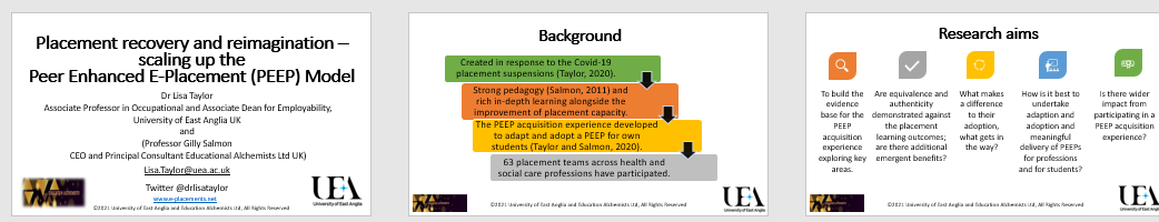 drlisataylor's tweet image. Pleased to present our #PEEPModel research on behalf of myself &amp;amp; @gillysalmon at #NETConf21 today. Thank you to the placement teams who have participated in the PEEP research we have completed to date @BeverleyHarden @agclayland @theRCOT @UEA_Health @S_J_Norton @D_MARSDEN_OT