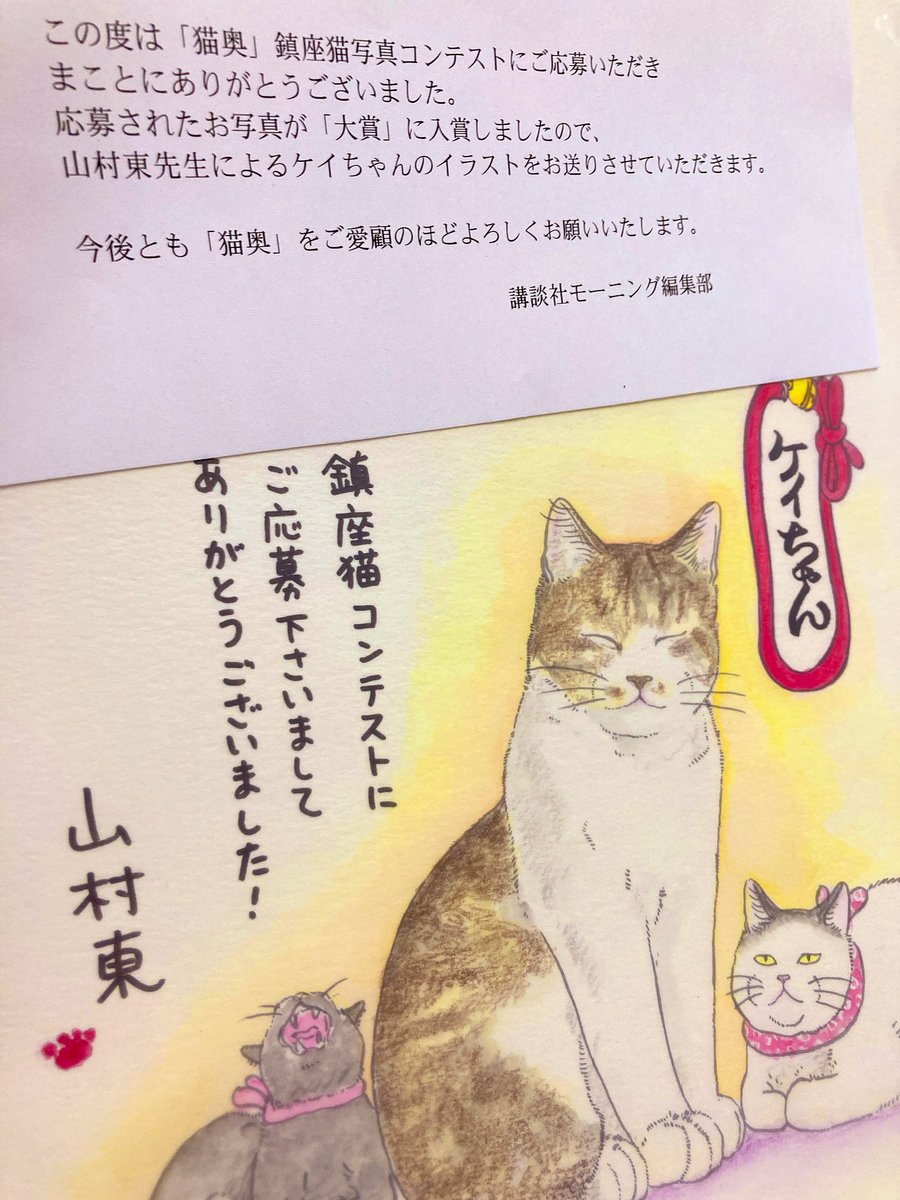 山村先生直筆の蛍ちゃんイラストが届きました!!本当に本当にありがとうございます家宝にします!!世界一可愛い!!嬉しい～～～!!💕💕💕 