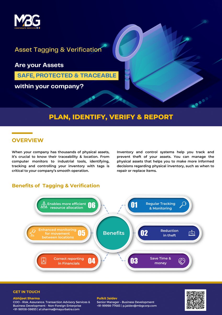 MBGCorpServ's tweet photo. #mbg #assettagging #assetverification
To know more about our "Asset Tagging and Verification" service, click: https://t.co/3q027hQzuZ
#riskadvisory #fixedassets #fixedassettagging #fixedassetverification #inventoryverification #physicalinventory #physicalassets #assets https://t.co/U997E8FCmH