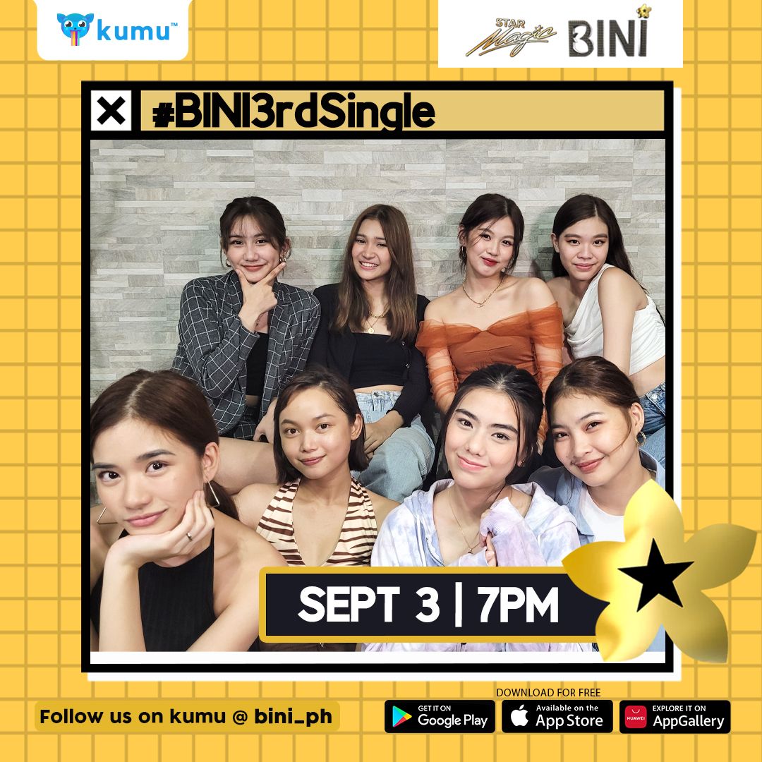 BINI_ph's tweet photo. Na-miss kayo ng @bini_members ka-bonding, BL♾M!

Sabay-sabay tayong kumapit! 

See you! 

#BINI3rdSingle
https://t.co/dcCpJBrgUf https://t.co/TuuYvmaf3X