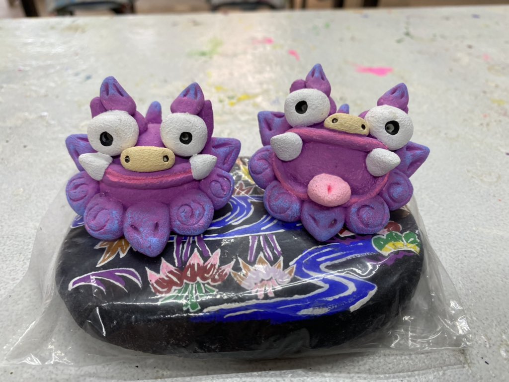 ひで房 明日は むら咲むら営業の日 ひで房も9時 Open しまーす 遊びに来てね 沖縄 沖縄好き おきなわ Okinawa シーサー シーサー色つけ シーサー作り シーサー制作 むら咲むら T Co 3ie8fovl Twitter