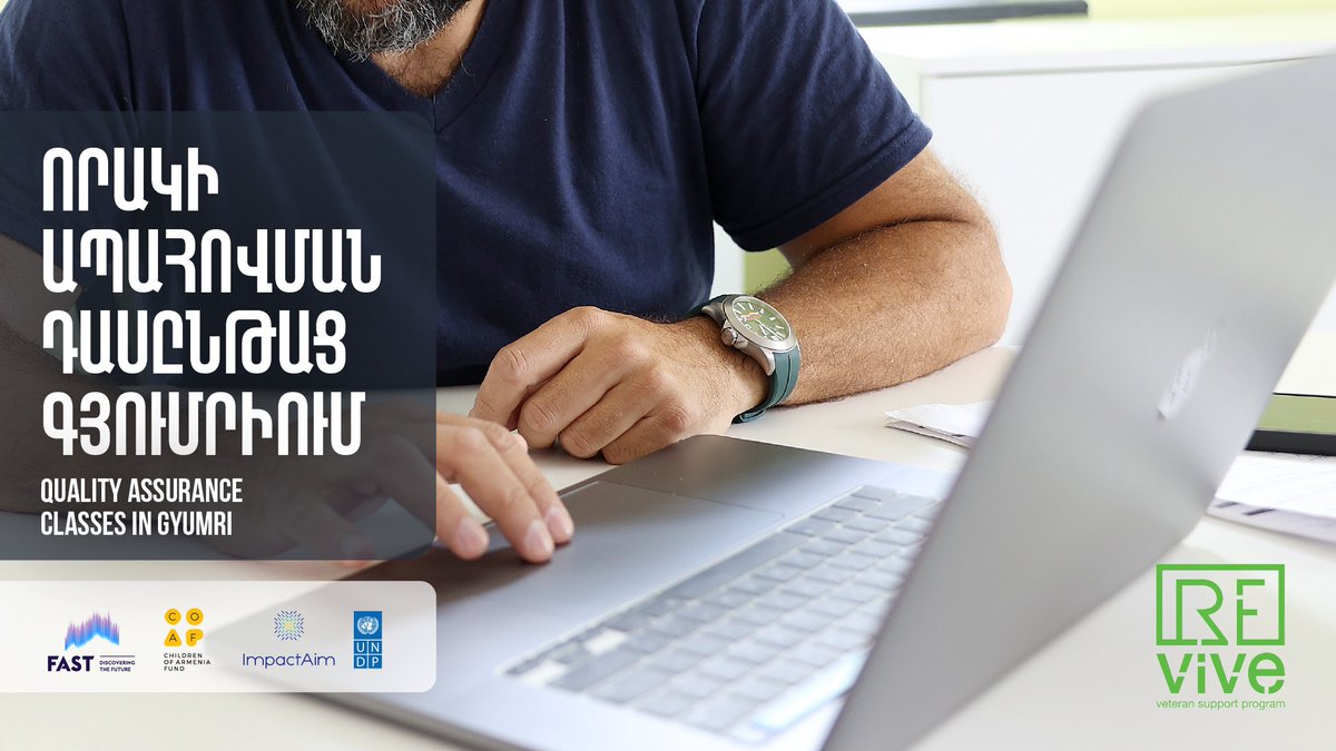 Revive Veteran Support program invites veterans from SHIRAK region to receive Quality Assurance training offering knowledge &amp; skills to enter the IT sector of #Armenia.
Link to application👉 bit.ly/3mINZkq

<a href="/UNDPArmenia/">UNDP in Armenia</a> <a href="/Foundation_FAST/">Foundation for Armenian Science and Technology</a> <a href="/coafkids/">Children of Armenia Fund</a>