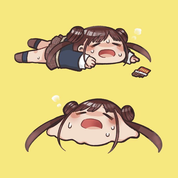 友だち宛に描いた溶けてるシャニマスのちょこ先輩🍫 