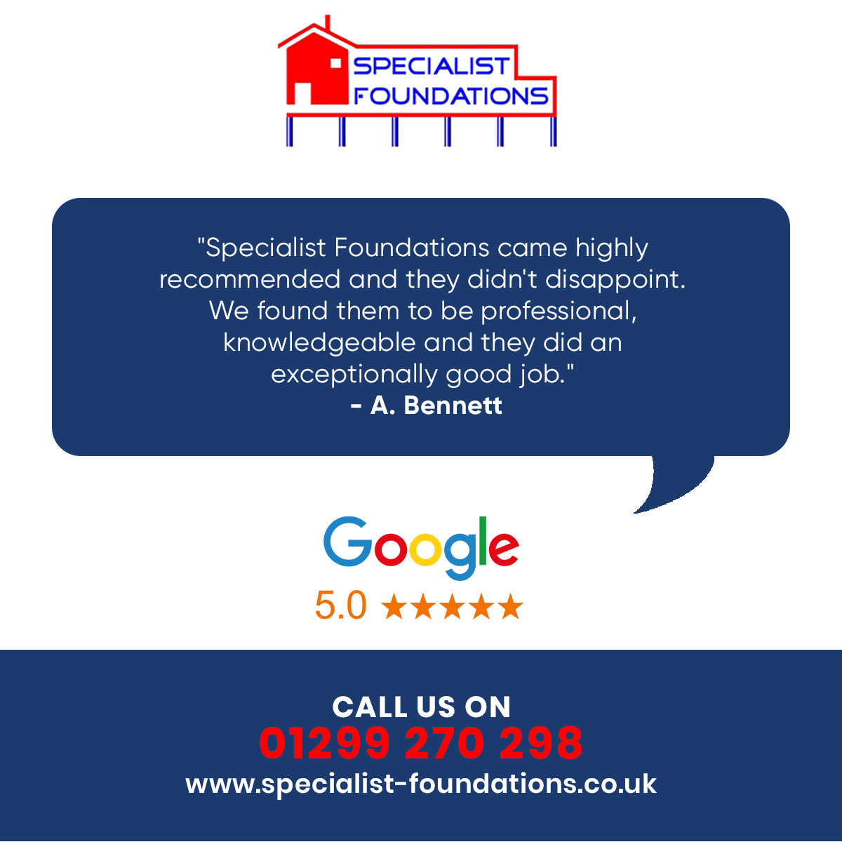 LtdFoundations's tweet photo. Check out our reviews and see why of our customers leave us 5-star reviews:
https://t.co/wim2cNFn1z

Call us directly on 01299 270298

https://t.co/GPm4bq8TGE

#specialistfoundations #5stargooglereview #Happycustomer #groundworks #Piling #minipiling #groundworks #underpinning https://t.co/o7C1ypmlVy