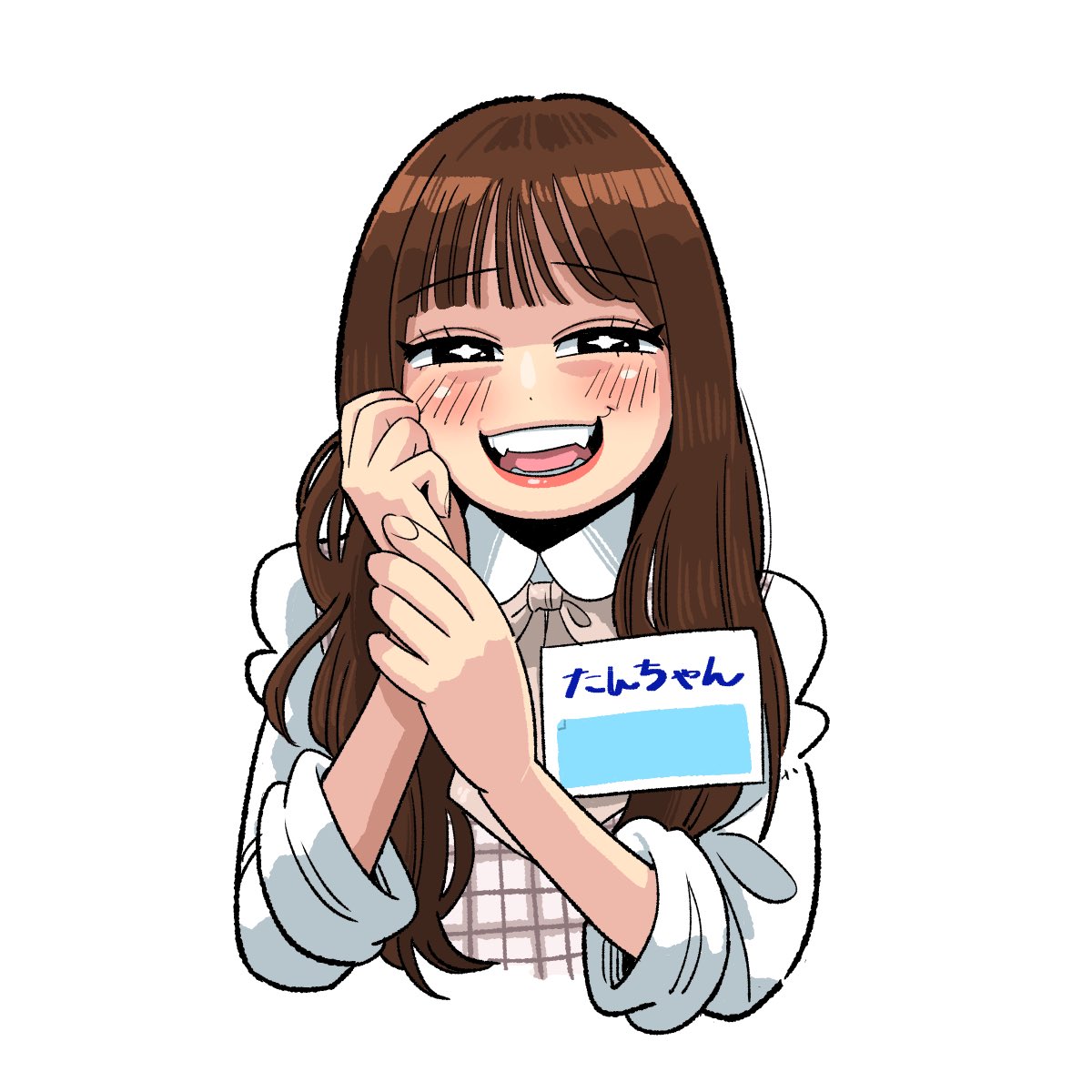 「なぁ〜に?

#日向坂で会いましょう 」|ミドリカワ！！！のイラスト