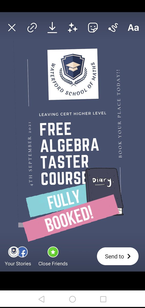 WDschoolofmaths's tweet photo. We are FULLY BOOKED for tomorrow's Algebra Taster Course!! Looking forward to seeing all our students in the morning!! 9am start see you there 👩‍🏫👨‍🏫🧮♾️ https://t.co/cvFRfDYp4k
