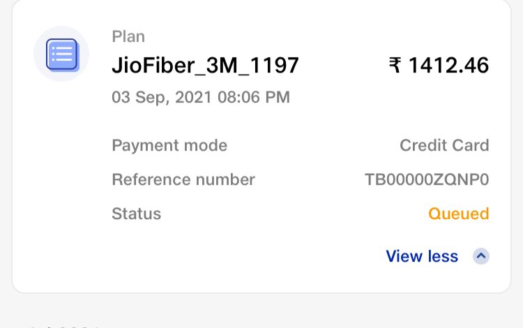 201sandeep's tweet photo. @JioCare how lon will it take to process this recharge? https://t.co/Pd6PpIZrEv