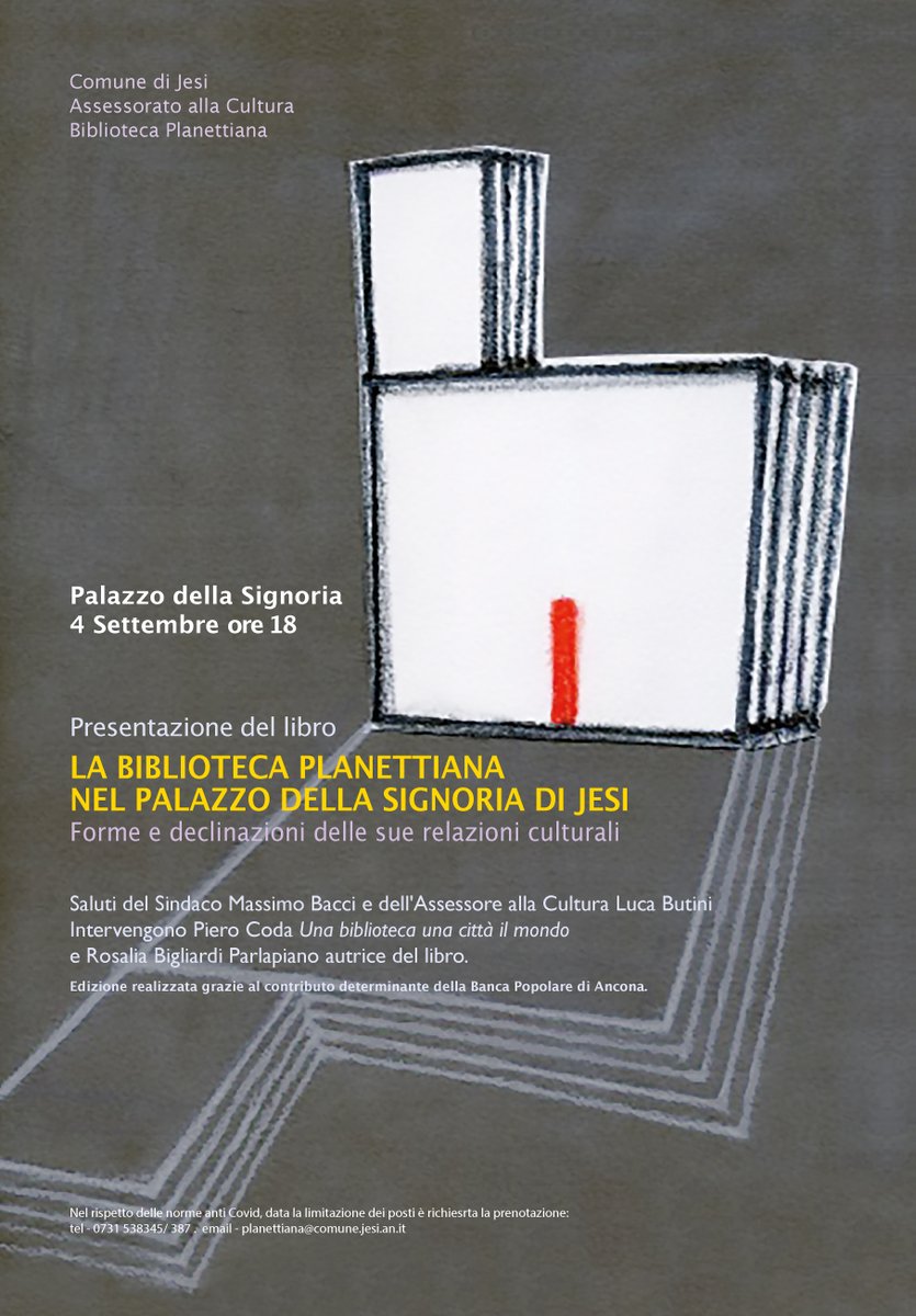 "Una biblioteca incastonata nella storia viva d'una città che - da autentica polis -  si propone come un universo che in sé riflette e da sé rinvia al mondo intero" (P. Coda) <a href="/JesiCultura/">Jesi Cultura</a> <a href="/focolaritalia/">focolaritalia</a> <a href="/Focolare_org/">Focolare.org</a> <a href="/MarcheTourism/">Marche Tourism</a>