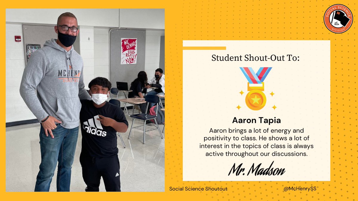 Aaron is my guy, he’s a huge asset to our Revolutions class!