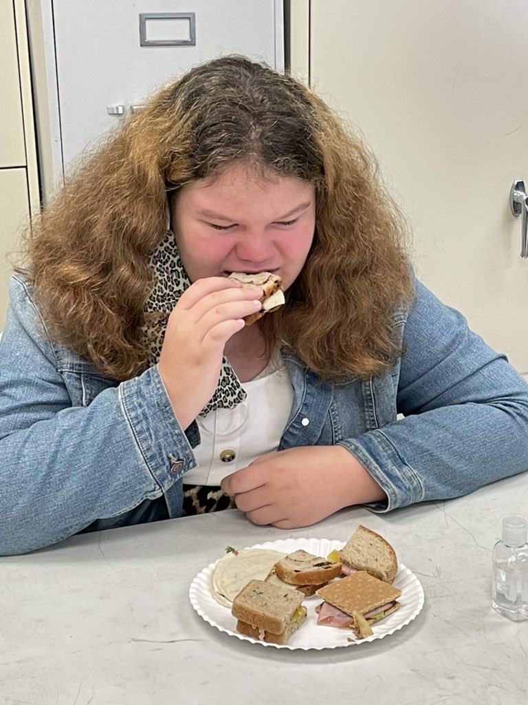 LisaLflossy1120's tweet photo. What Kid wouldn’t want to dream up a revolting sandwich? After finishing our book. We had a revolting sandwich party. It was gross but awesome!!! @BlaineElem @All_in_LC https://t.co/eeSH86XH6l