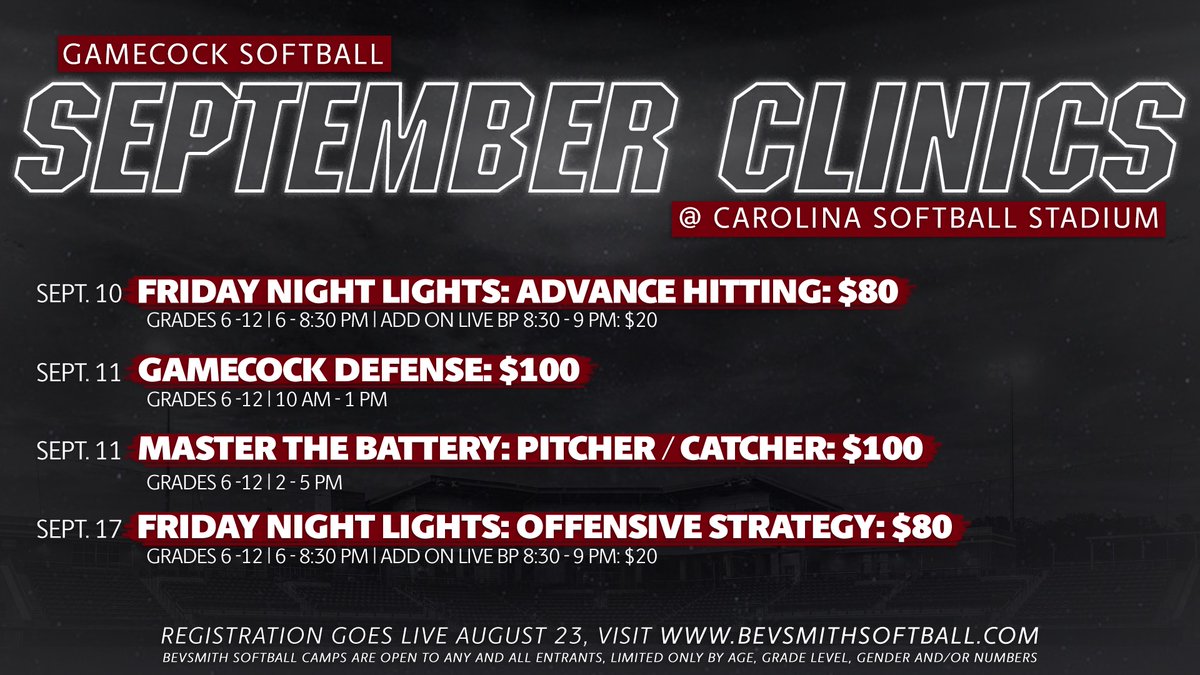 🥎Still time to sign up for our fall camps that begin September 10. Head over to bevsmithsoftball.com and reserve your spot before they're gone! #Softball #Camp