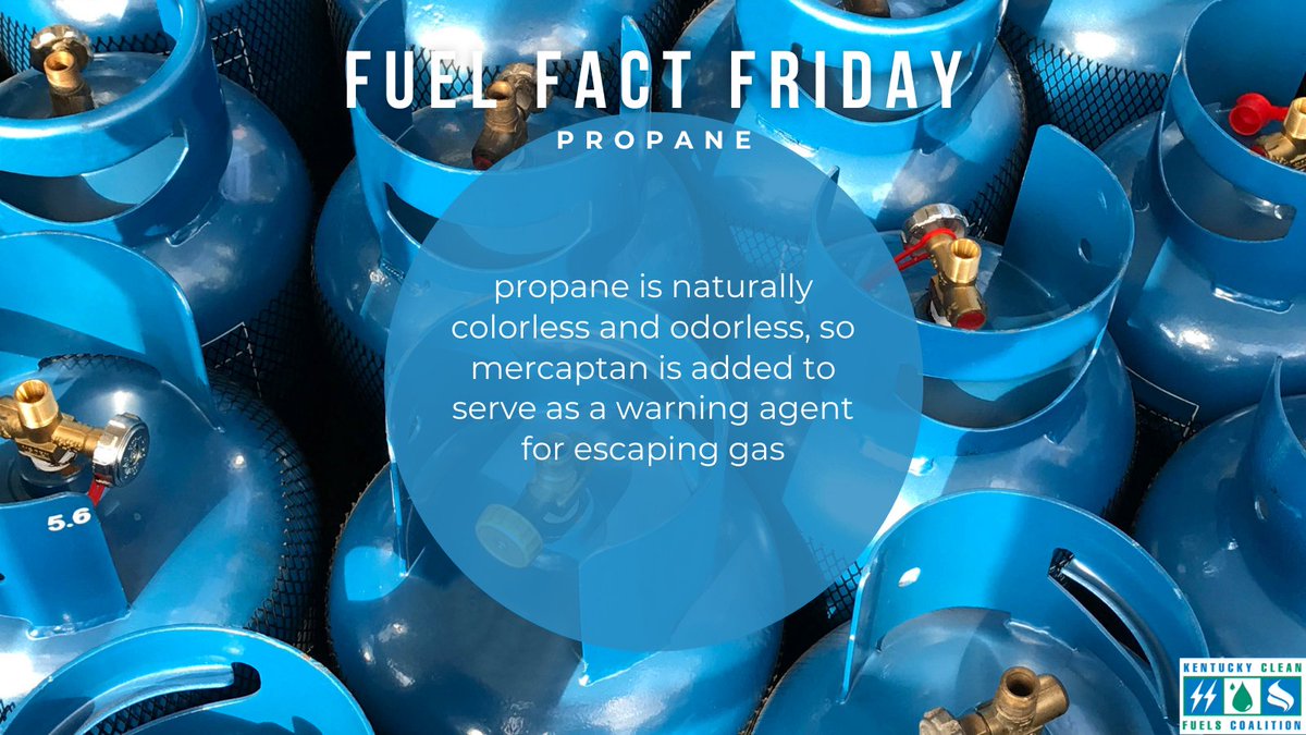 kycleanfuels's tweet photo. It's #FuelFactFriday!
Did you know that #propane is naturally colorless and odorless, so mercaptan is added to serve as a warning agent for escaping gas?
Learn more about fueling up with propane by visiting us at https://t.co/6rd7OBFpjn https://t.co/e5Q5Cm7AVX
