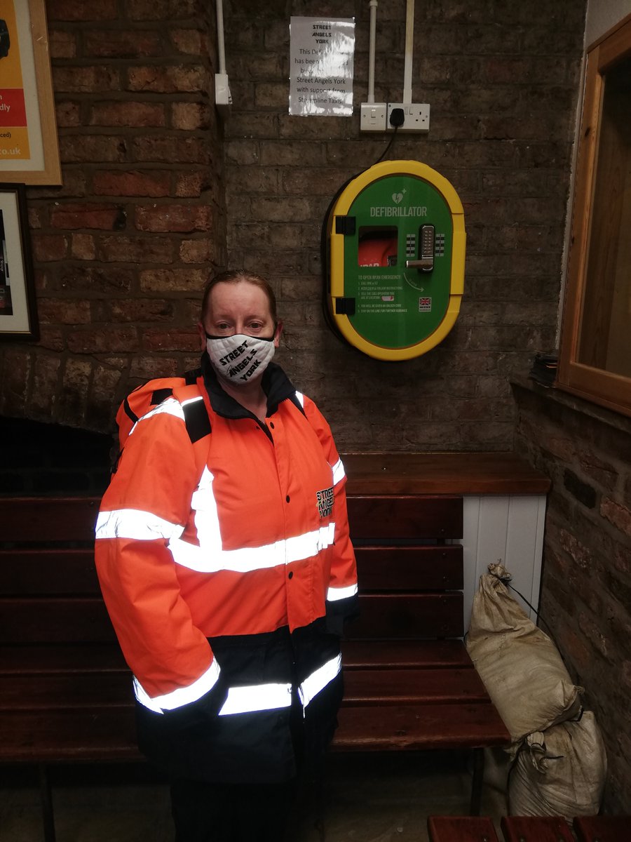 Our teams are back out on Saturday evenings. We have also just had installed our 2nd defib for York, purchased from donations from groups and the general public, with kind support from <a href="/TaxisYork/">Streamline Taxis York</a> #safeyork #defib #cityofyork