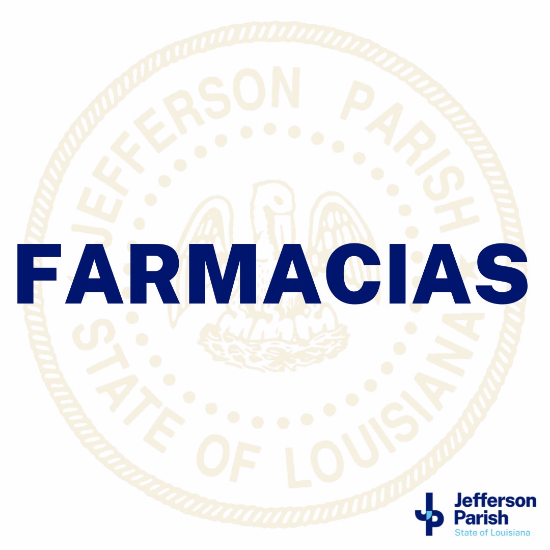 Jefferson Parish on Twitter "See below⬇️ for the current list of